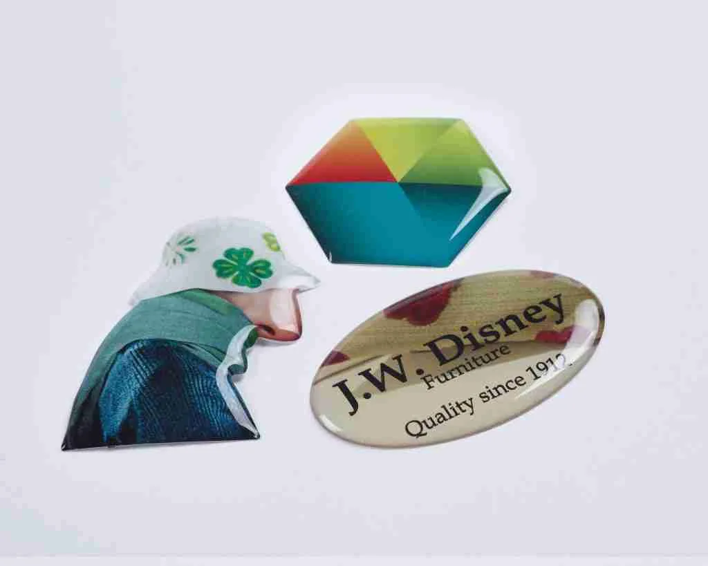 3D domed labels with premium finish